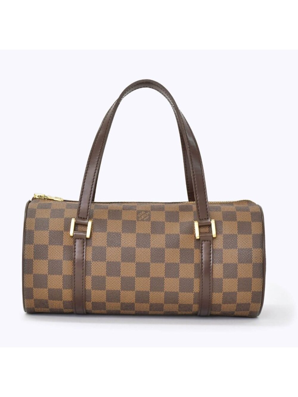 Louis Vuitton Handbag Drum Shape Tubular Damier Papillon 26 Brown Gold